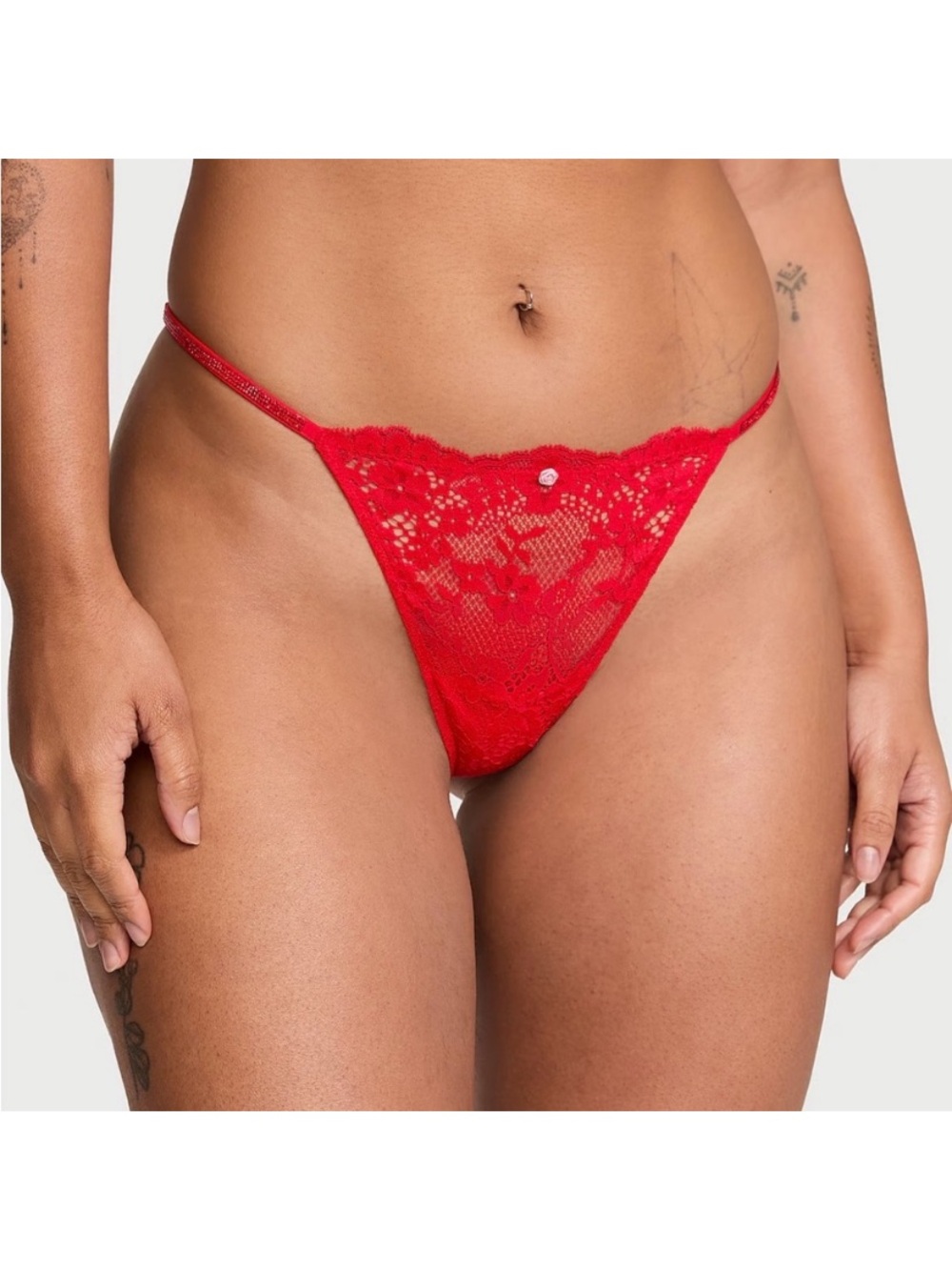 NEW Victoria’s Secret VERY SEXY Shine Twinkle Strap Lace V-String Panty Holiday